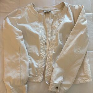 LOFT Women’s Cream Denim Light Jacket
